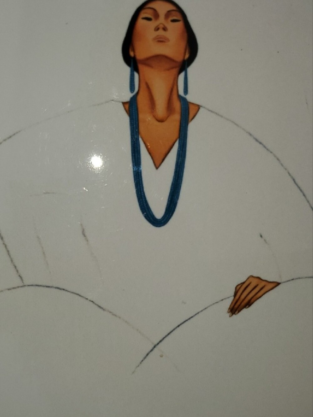 RC Gorman - Ceramic Tile Signed Art New Mexico American Indian Woman - Picture 3 of 7